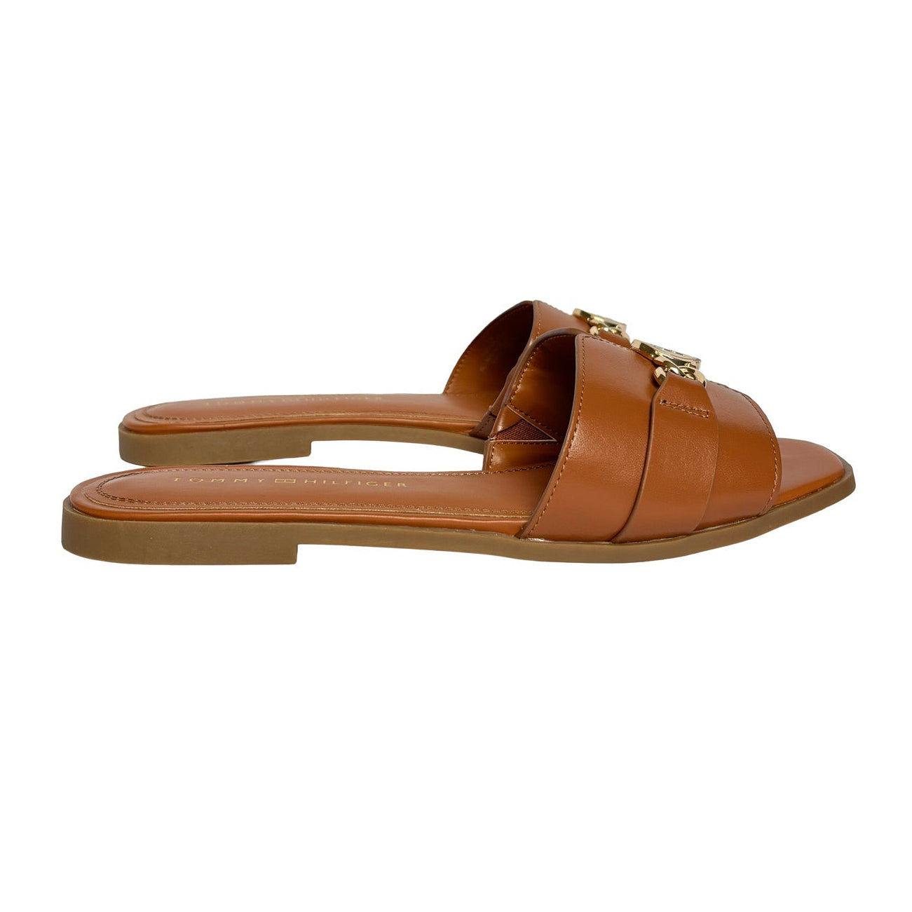 Layla Slide Sandals - Cognac/Brown