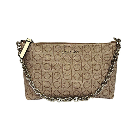 Taupe/White Shoulder Bag