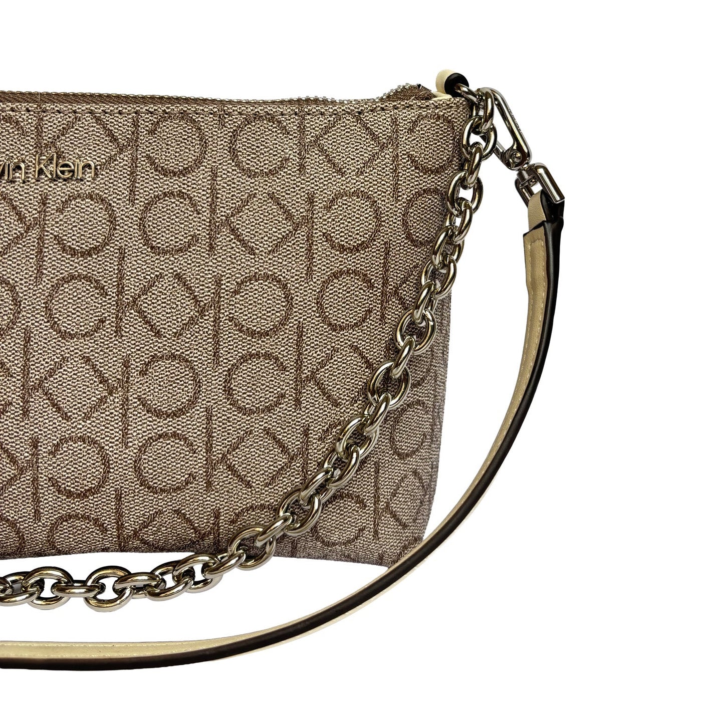 Taupe/White Shoulder Bag