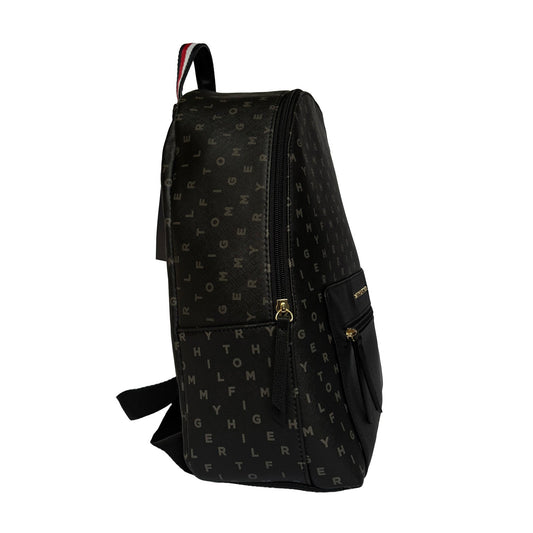 Black Monogram Backpack