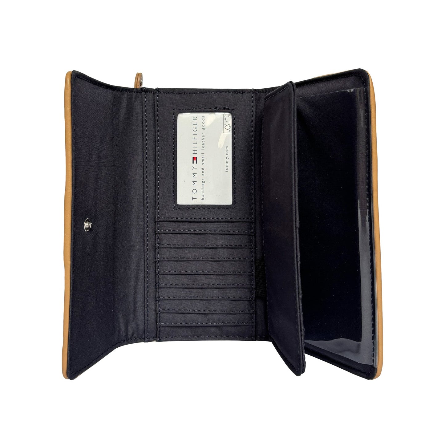 Cream Monogram Stripe Wallet