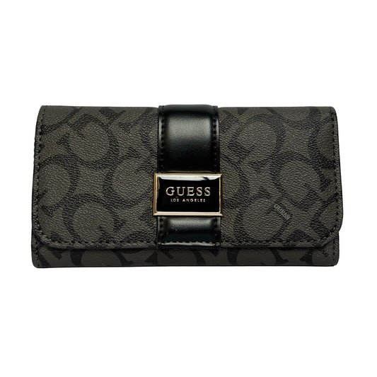 Charcoal Monogram Trifold Wallet