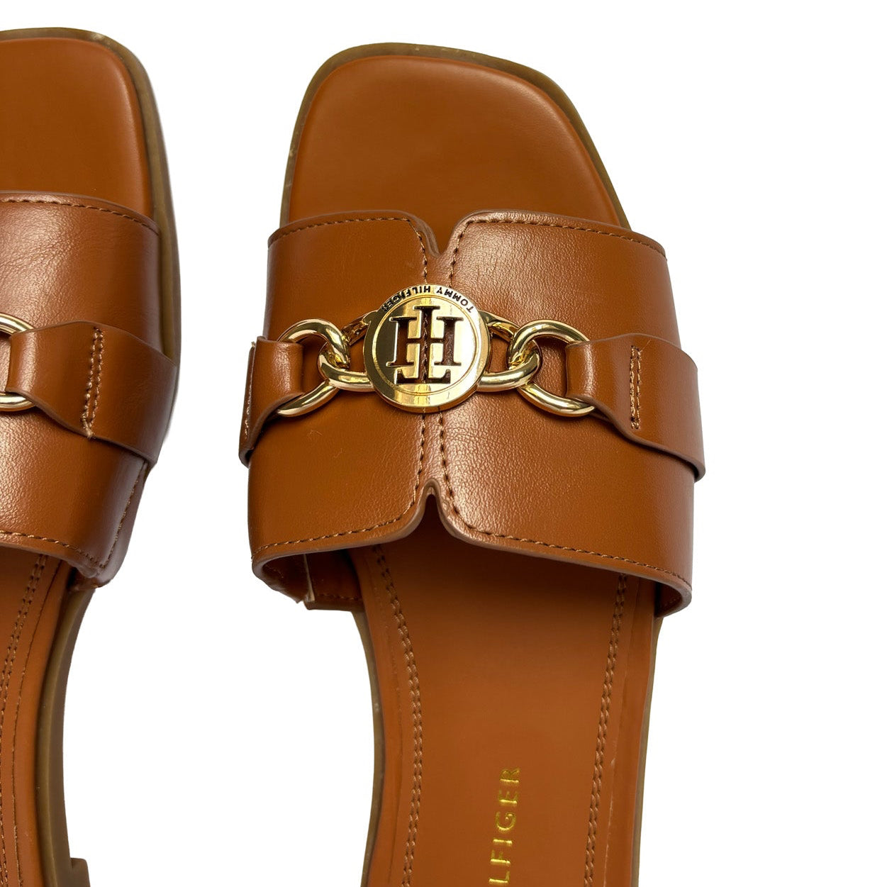 Layla Slide Sandals - Cognac/Brown