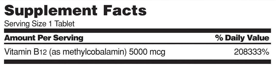 Kirkland B12 Metilcobalamina 5000 mcg (Sabor Cereza)